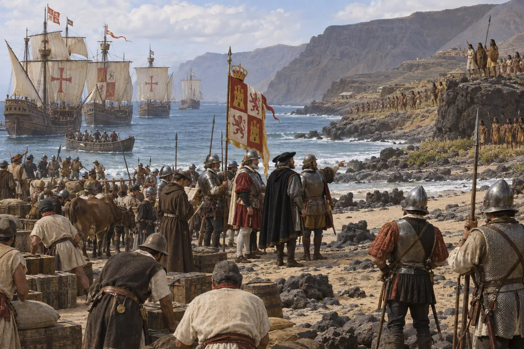 Recreación histórica de una expedición castellana de la fase realenga a finales del siglo XV