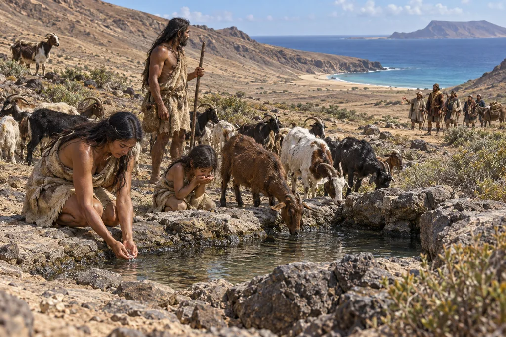Recreación histórica del aprovechamiento maho del agua, el ganado y el territorio de Fuerteventura