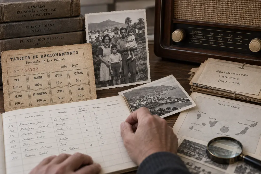 Documentos, fotografías, radio y cartilla de racionamiento para estudiar el franquismo
