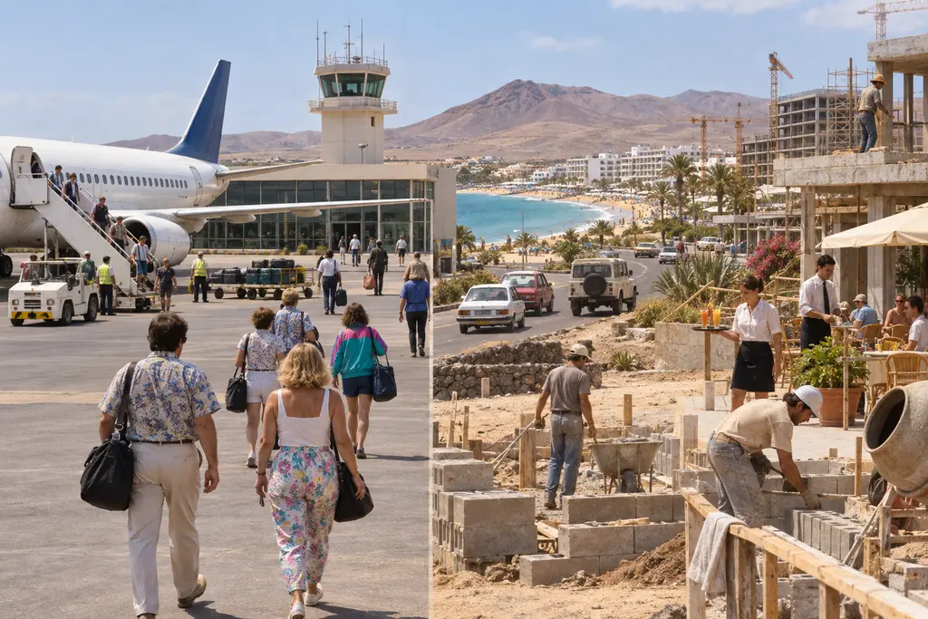 Aeropuerto, construcción y servicios turísticos en Fuerteventura a finales del siglo XX