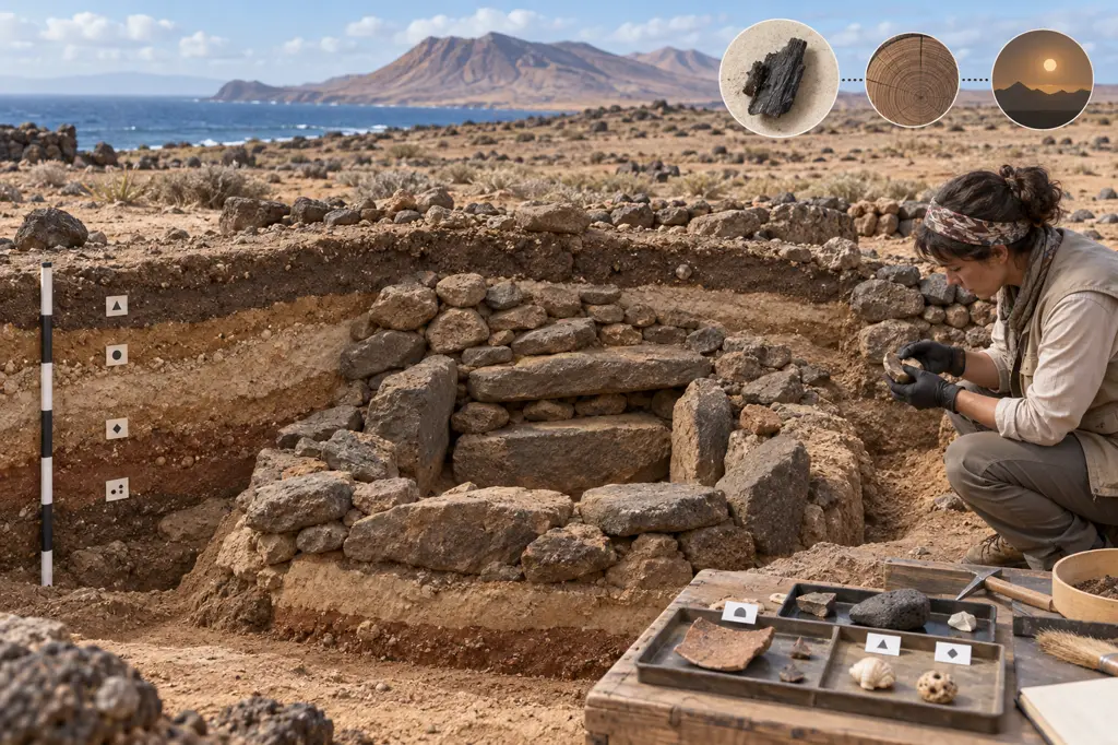 Recreación visual genérica del estudio arqueológico utilizado para datar el enterramiento de Rosa de Abajo