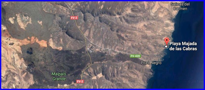 Mapa de Playa Majada de Las Cabras