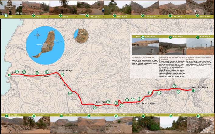 mapa ruta en fuerteventura del Vega-Ajuy